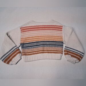 Billabong Cream and Orange Knit Child Sweater